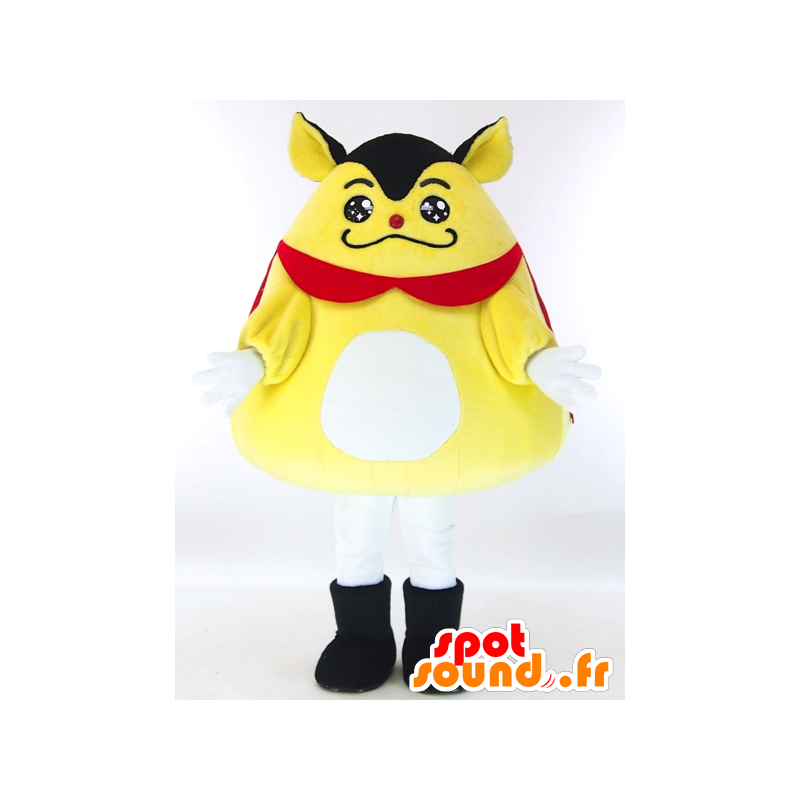 Kurayan mascot, yellow fox with a red cape - MASFR26009 - Yuru-Chara Japanese mascots