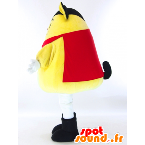 Kurayan mascot, yellow fox with a red cape - MASFR26009 - Yuru-Chara Japanese mascots