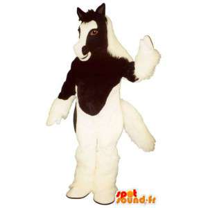 Brun og hvit hest maskot - Tilpasses Costume - MASFR006858 - hest maskoter
