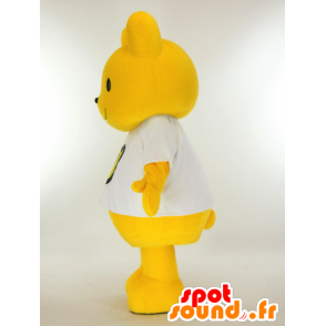 Mascotte de Mag-chan, de nounours jaune - MASFR26025 - Mascottes Yuru-Chara Japonaises