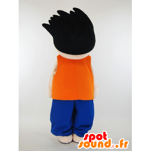 Mascot Hoihoiku, usando um vestido azul e laranja criança - MASFR26027 - Yuru-Chara Mascotes japoneses