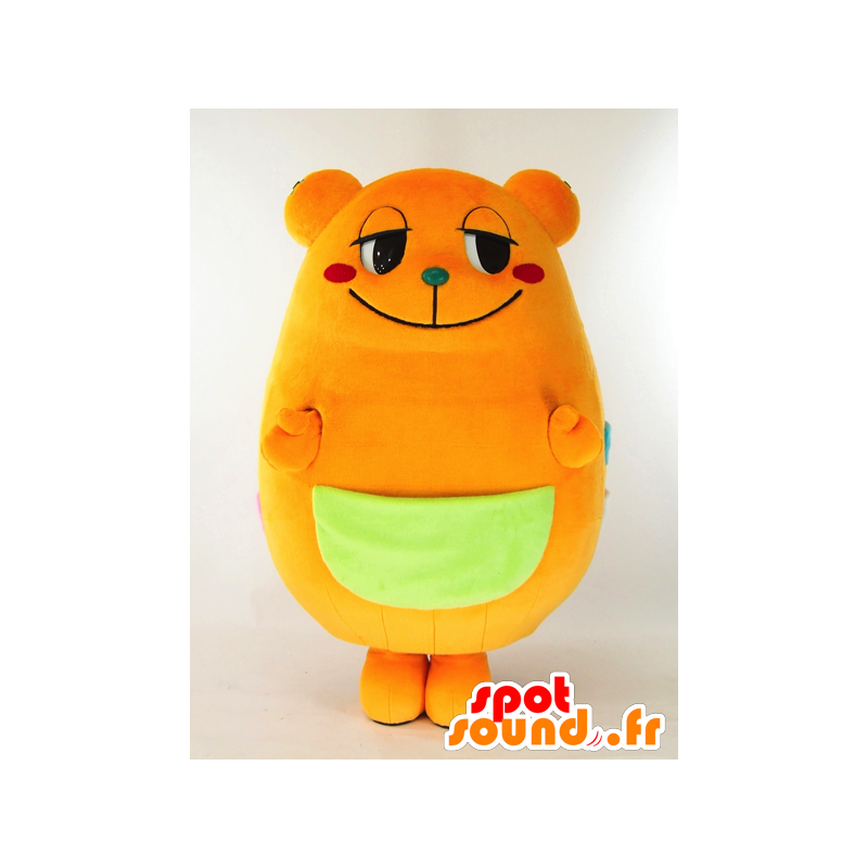 Mikarun mascot, orange bear with a pocket and wings - MASFR26028 - Yuru-Chara Japanese mascots