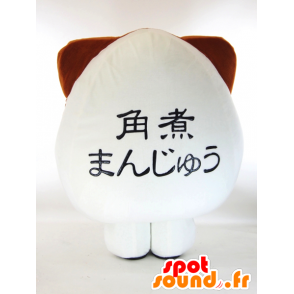 Mascotte grande gattino bianco e marrone - MASFR26055 - Yuru-Chara mascotte giapponese