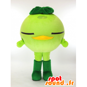 Mascotte de Akapakkun, oiseau vert avec les yeux fermés - MASFR26058 - Mascottes Yuru-Chara Japonaises