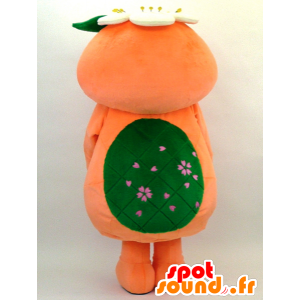 Mimatsupa maskot, orange hvid og grøn fugl - Spotsound maskot