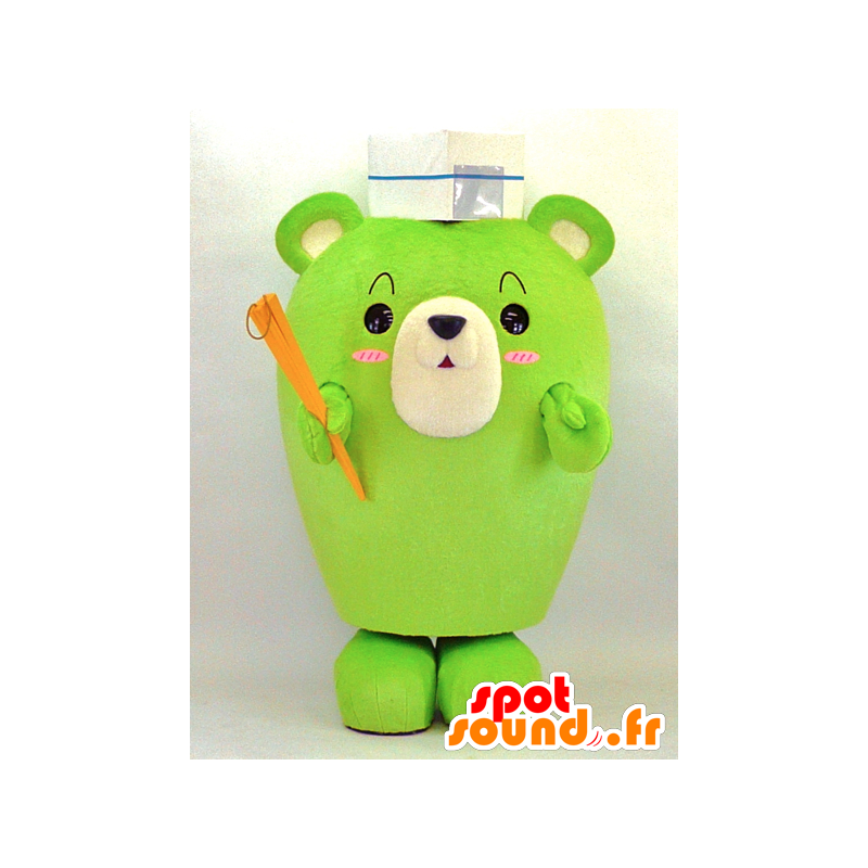 Grønne kokk Teddy Mascot - MASFR26064 - Yuru-Chara japanske Mascots