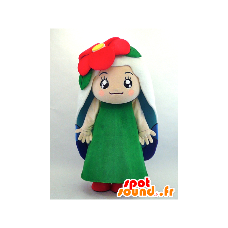 Gotori mascotte, fiore camelia con un velo - MASFR26078 - Yuru-Chara mascotte giapponese