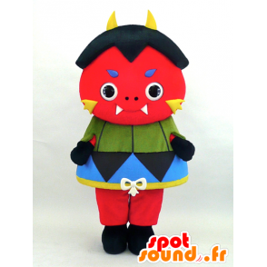 Bramino-chan mascotte, diavolo rosso con le corna - MASFR26079 - Yuru-Chara mascotte giapponese