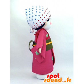 Mascot Okozu, Japanse vrouw in traditionele kleding - MASFR26101 - Yuru-Chara Japanse Mascottes