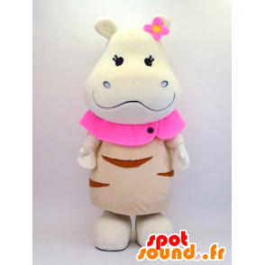 Mascot Hippo, wit nijlpaard - MASFR26105 - Yuru-Chara Japanse Mascottes