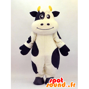 Mascote Cattle-kun, vaca preto e branco com chifres - MASFR26109 - Yuru-Chara Mascotes japoneses