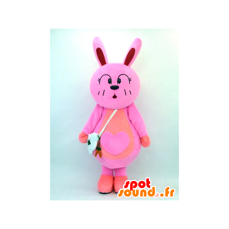 Momo-chan mascot, big pink bunny - MASFR26110 - Yuru-Chara Japanese mascots