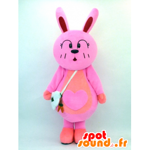 Momo-chan mascot, big pink bunny - MASFR26110 - Yuru-Chara Japanese mascots