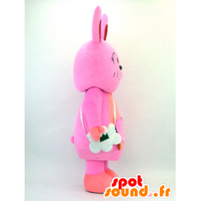 Mascotte de Momo-chan, grand lapin rose - MASFR26110 - Mascottes Yuru-Chara Japonaises