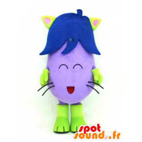 Mascot Nasubin, violet en groen aubergine, reuze - MASFR26113 - Yuru-Chara Japanse Mascottes