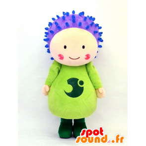 Mascot Higotai, violette en groene bloem - MASFR26124 - Yuru-Chara Japanse Mascottes