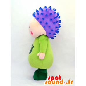 Mascot Higotai, violette en groene bloem - MASFR26124 - Yuru-Chara Japanse Mascottes