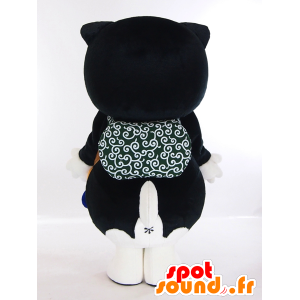 Mascot Shiba chan, filhote de cachorro preto e branco com uma bolsa - MASFR26151 - Yuru-Chara Mascotes japoneses