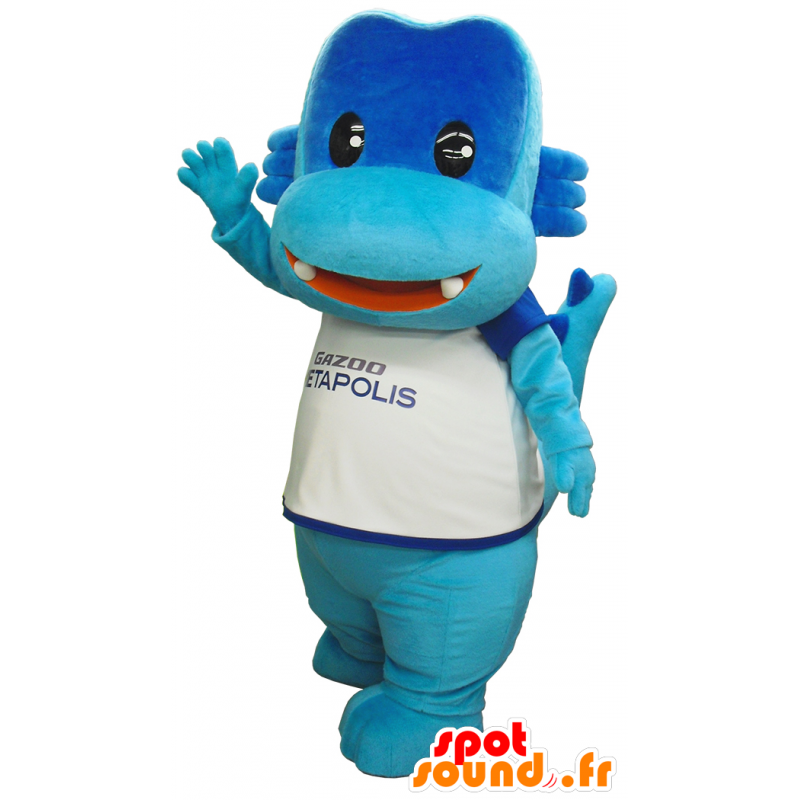 Mascotte de gros dragon bleu de l'équipe Toyota, nommé Gazu - MASFR26168 - Mascottes Yuru-Chara Japonaises