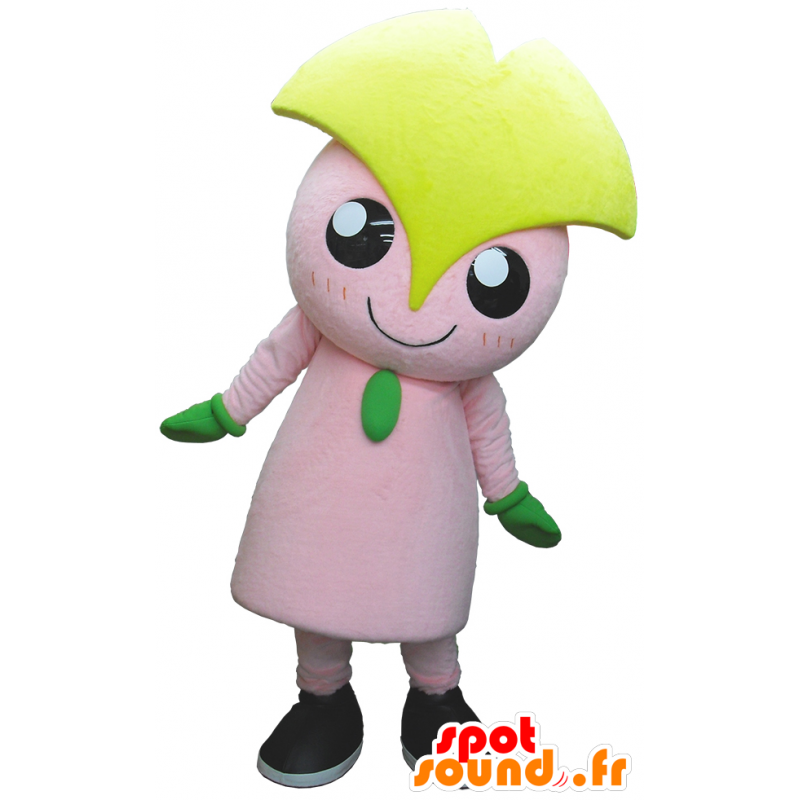 Mascot Shappi, o homem-de-rosa com uma concha amarela - MASFR26214 - Yuru-Chara Mascotes japoneses