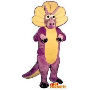 Mascote de dinossauro roxo gigante engraçado - Cortar L (175-180CM)