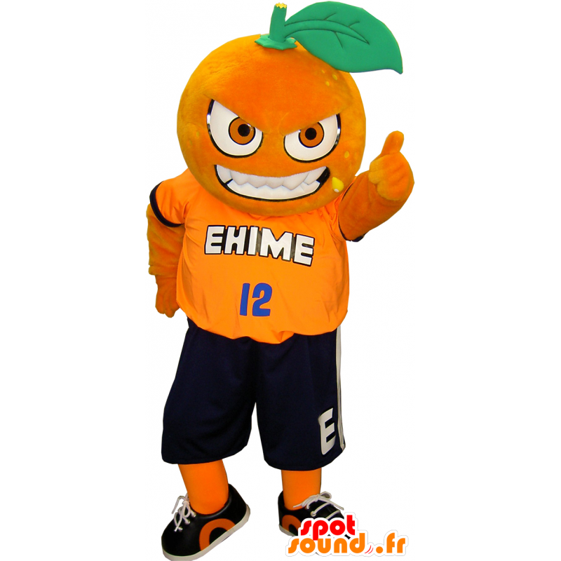 ゆるキャラマスコット日本人 の オレンジ色の頭やスポーツ衣料とバスケットボールのマスコット 色変更 変化なし 切る L 180 190センチ 撮影に最適 番号 服とは 写真にある場合 番号 付属品 番号