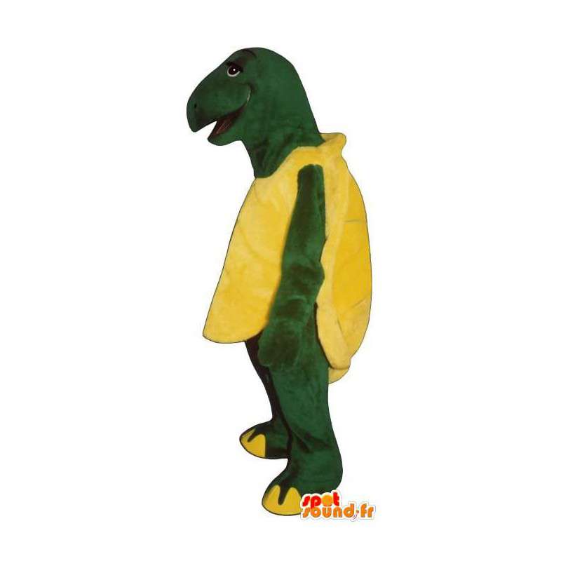 Mascotte de tortue jaune et verte, géante - MASFR006919 - Mascottes Tortue