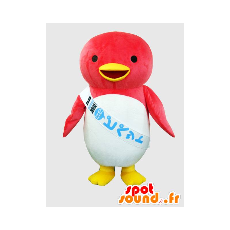 Mascot Pipeta, pinguim, pinguim vermelho e branco - MASFR26378 - Yuru-Chara Mascotes japoneses