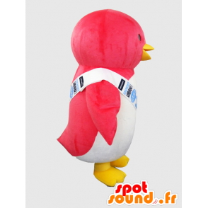 Mascot Pipeta, pinguim, pinguim vermelho e branco - MASFR26378 - Yuru-Chara Mascotes japoneses