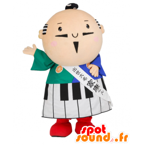 Mascot man, musician, with a piano keyboard - MASFR26423 - Yuru-Chara Japanese mascots