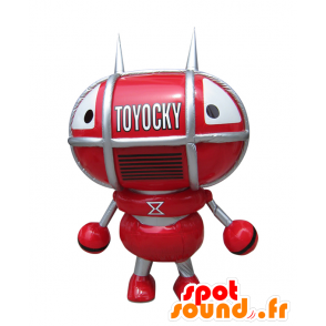 Mascot Toyokki, robot rood, grijs en wit - MASFR26498 - Yuru-Chara Japanse Mascottes