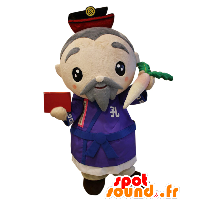 Maskot Taku Weng, vousatý stařík s kimono - MASFR26504 - Yuru-Chara japonské Maskoti