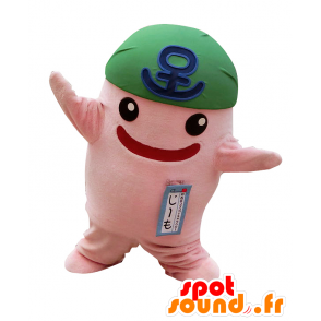 Gee mokun mascot, star pink sea, with a green hat - MASFR26521 - Yuru-Chara Japanese mascots