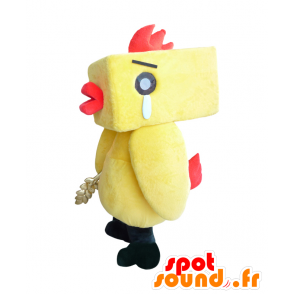 Maskot Ebechun, žlutá a červená kohout pláč - MASFR26529 - Yuru-Chara japonské Maskoti