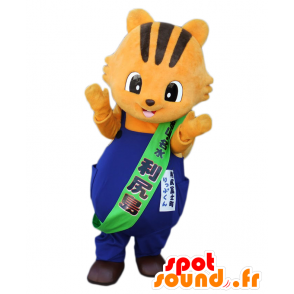 Mascote Lip-kun, gato alaranjado e preto, tigre - MASFR26590 - Yuru-Chara Mascotes japoneses