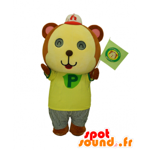 Ponta-kun Maskottchen, gelb und braun Teddy - MASFR26612 - Yuru-Chara japanischen Maskottchen