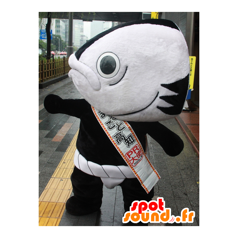 Katsuo mascot, white and black fish, giant - MASFR26658 - Yuru-Chara Japanese mascots