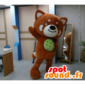 Mascotte d'Ichikawa Nashimaru, de renard marron et blanc - MASFR26723 - Mascottes Yuru-Chara Japonaises