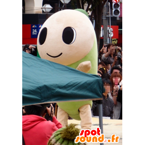 Mascot Namisuke, wormen, roze en groen, reuze insect - MASFR26743 - Yuru-Chara Japanse Mascottes