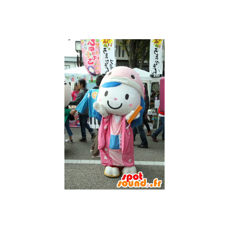 ゆるキャラマスコット日本人 の 恋姫のマスコット 頭の上にコイを持つ少女 色変更 変化なし 切る L 180 190センチ 撮影に最適 番号 服とは 写真にある場合 番号 付属品 番号