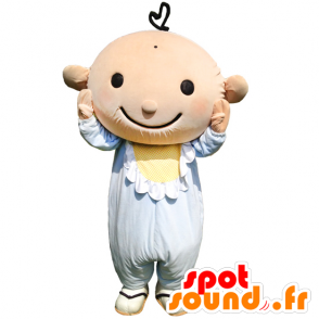 Mascot Geduld, roze baby, gekleed in het blauw - MASFR26780 - Yuru-Chara Japanse Mascottes