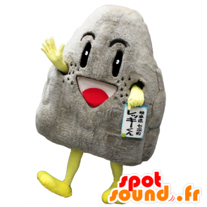 Maskotka Leckie kun, szary i żółty rock, wszystkie uśmiechy - MASFR26783 - Yuru-Chara japońskie Maskotki