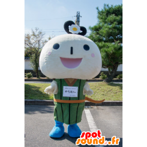 Mascotte de Column do, bonhomme blanc avec une grosse tête - MASFR26786 - Mascottes Yuru-Chara Japonaises