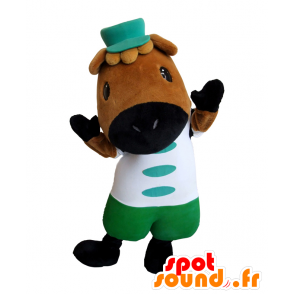 Mascot Nonsuke, brun og svart hest - MASFR26800 - Yuru-Chara japanske Mascots