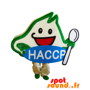 Mascot Hasappu kun, boneco de neve de sorriso verde e branco - MASFR26828 - Yuru-Chara Mascotes japoneses