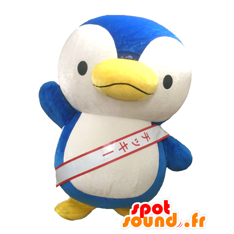 Mascote Chicky, pinguim, pinguim azul e branco - MASFR26830 - Yuru-Chara Mascotes japoneses