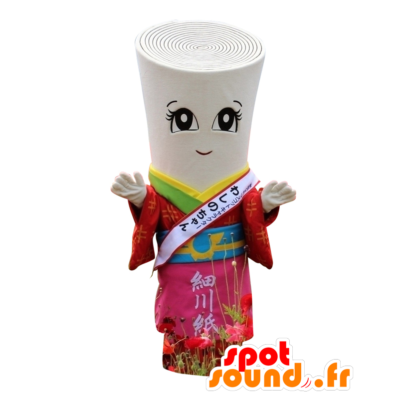 Maskot Washino chan, bílý papír válet - MASFR26894 - Yuru-Chara japonské Maskoti