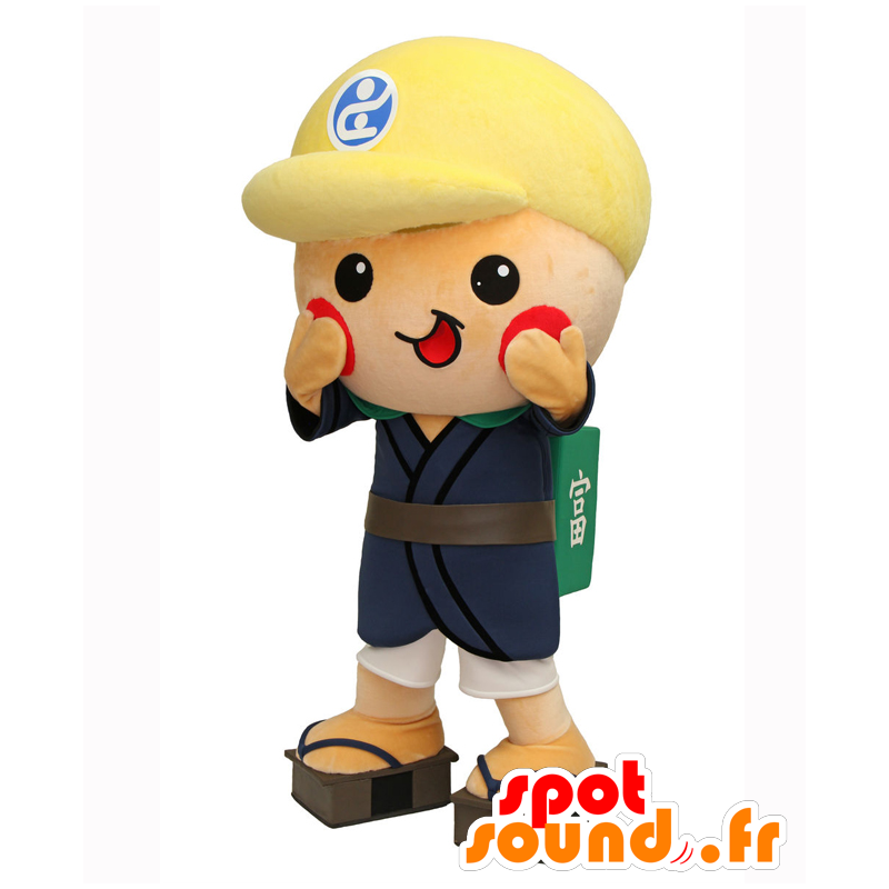 Mascot Tomitan, menino com um quimono azul - MASFR26935 - Yuru-Chara Mascotes japoneses