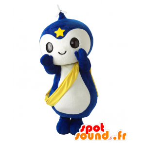 Maskot Shutout Kun, modré a bílé muž s vrtulí - MASFR26948 - Yuru-Chara japonské Maskoti