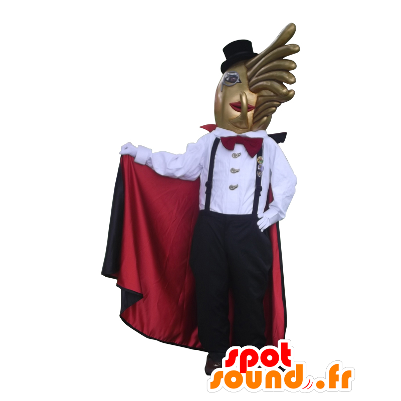 Mascot cyste Baron, gouden vis in een zeer elegante outfit - MASFR26986 - Yuru-Chara Japanse Mascottes